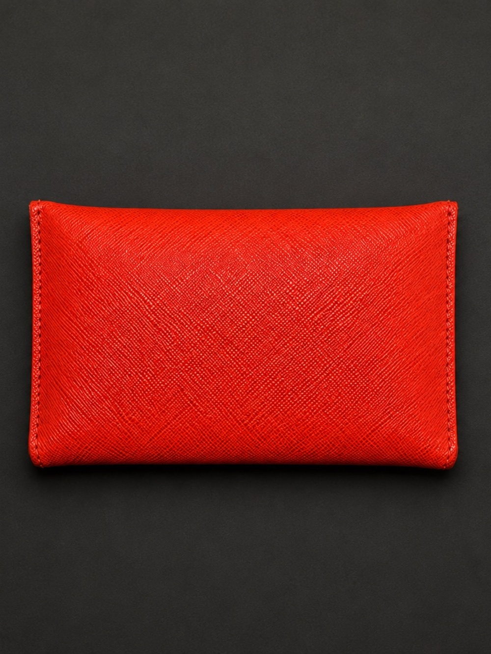 PRADA Authentic Saffiano Fuoco Red Envelope Wallet + Card Case - Picture 5 of 8
